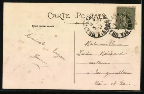 AK Châtellerault, Église Saint-Jean et Kiosque à Musique