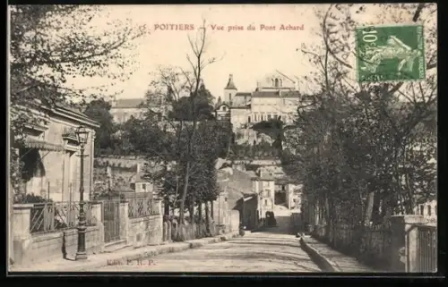 AK Poitiers, Vue prise du Pont Achard