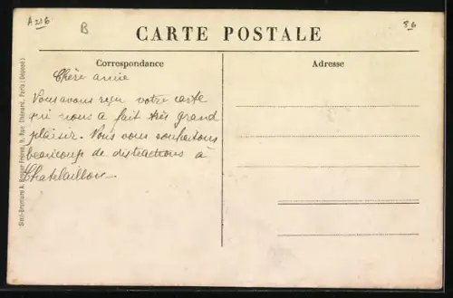 AK Poitiers, Institution de Mlles d`Auzay, Le Préau