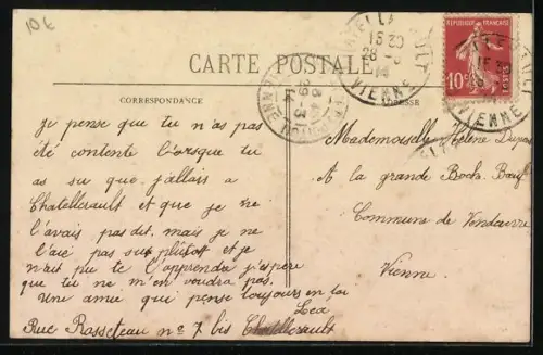 AK Chatellerault, La Promenade, Hôtel Moderne