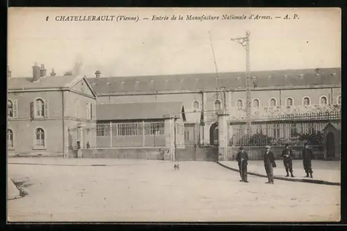 AK Châtellerault /Vienne, Entrée de la Manufacture Nationale d`Armes