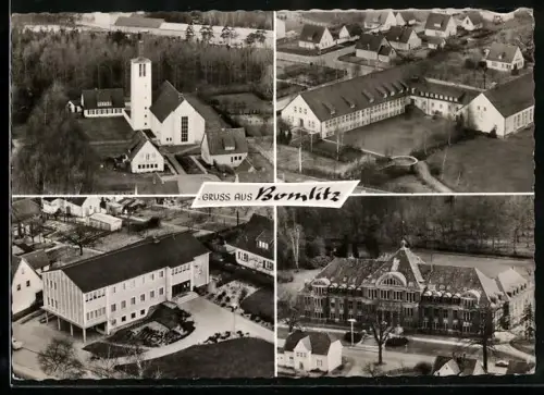 AK Bomlitz, Kirche, Schule, verschiedene Ortsansichten