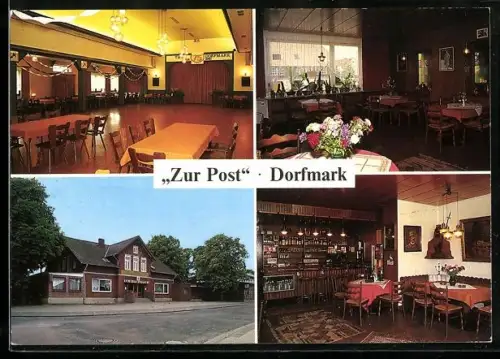 AK Dorfmark, Gasthof Zur Post, Saal, Restaurant, Bar