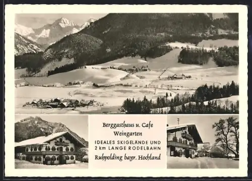 AK Ruhpolding /bayr. Hochland, Gasthaus und Cafe Weingarten