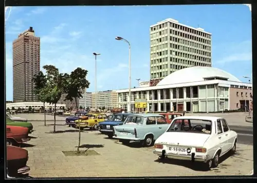AK Berlin, Alexanderplatz, Trabant, Dacia