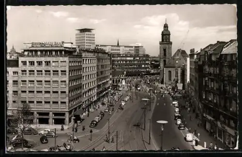 AK Frankfurt a. M., Hauptwache aus der Vogelschau