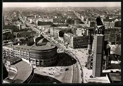 AK Berlin, Vogelschau auf die Kaiser-Wilhelm-Gedächtniskirche