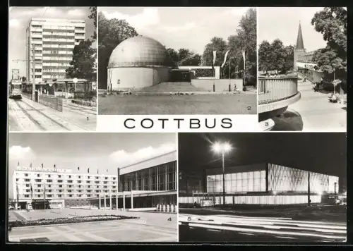 AK Cottbus, Zentrum, Raumflugplanetarium, HO-Gaststätte Am Stadttor