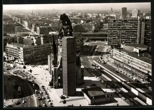 AK Berlin, Blick vom Europa-Center auf die Kaiser-Wilhelm-Gedächtniskirche