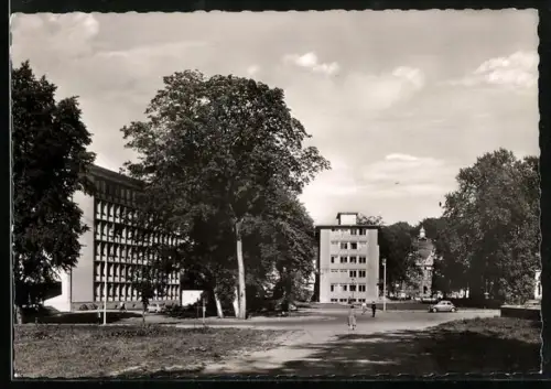 AK Bergisch Gladbachm Durchblick zum Rathaus