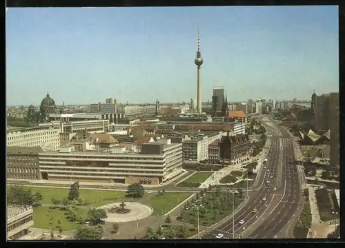AK Berlin, Blick von der Leipziger Strasse ins Stadtzentrum