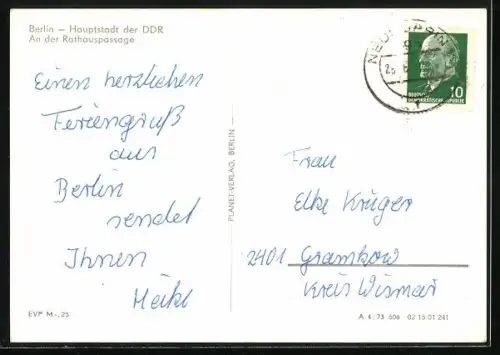 AK Berlin, an der Rathauspassage mit Kaffeestube