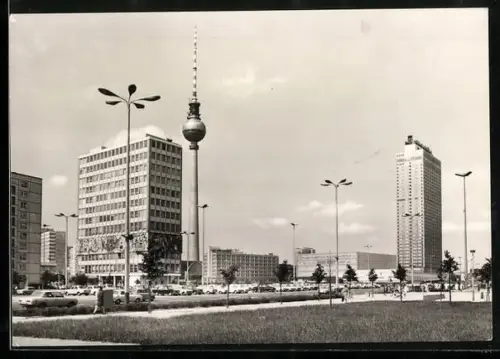 AK Berlin, Alexanderplatz mit Fernsehturm