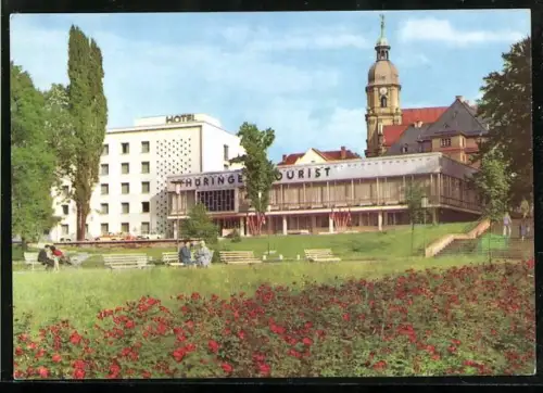 AK Suhl, Blick nach dem Interhotel Thüringen-Tourist
