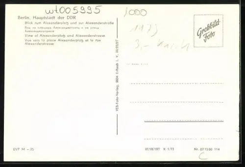 AK Berlin, Alexanderplatz mit Alexanderstrasse