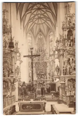 Fotografie J. J. Brack, Augsburg, Ansicht Augsburg, Innenansicht der Kirche mit Altar