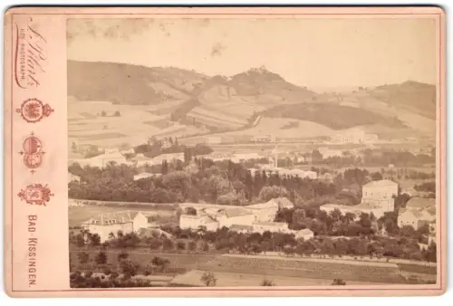 Fotografie J. Pilartz, Bad Kissingen, Ansicht Bad Kissingen, Blick auf den Ort und nach dem Bahnhof