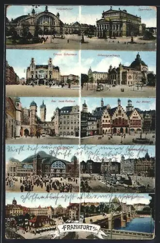 AK Frankfurt a. M., Festhalle, Circus Schumann, Hauptbahnhof