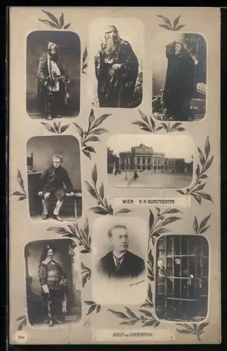 Künstler-AK Wien, K.K. Burgtheater, Adolf von Sonnenthal