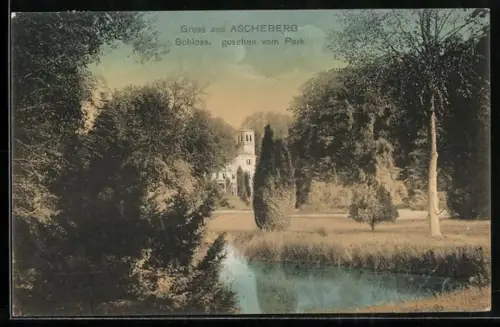 AK Ascheberg / Holstein, Schloss, gesehen vom Park