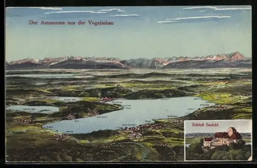 AK Diessen / Ammersee, Panorama, Schloss Seefeld