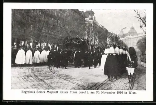 AK Wien, Begräbnis Kaiser Franz Josef I. von Österreich am 30.11.1916