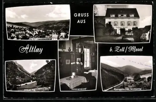 AK Altlay, Gesamtansicht, Gasthaus Schmidt, Mühlental, Hitzel-Tal, Innenansicht