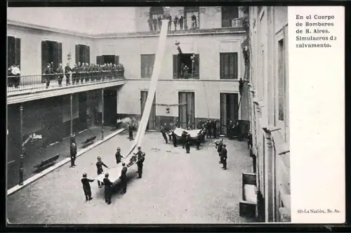 AK Buenos Aires, En el Cuerpo de Bomberos de B. Aires, Simulacros de salvamento