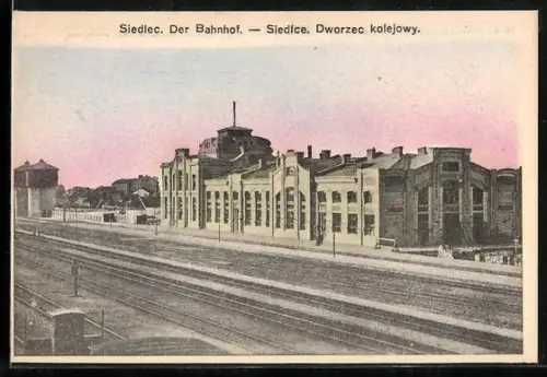 AK Siedlec, Blick auf den Bahnhof