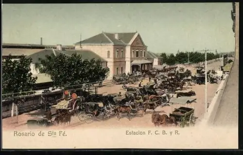 AK Rosario de Sta. Fé, Estacion F. C. B. y R.