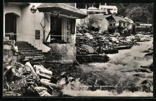 AK Lynmouth, Lyndale Hotel During the Flood 1952