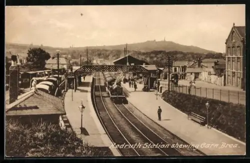 AK Redruth, Redruth Station shewing Carn Brea