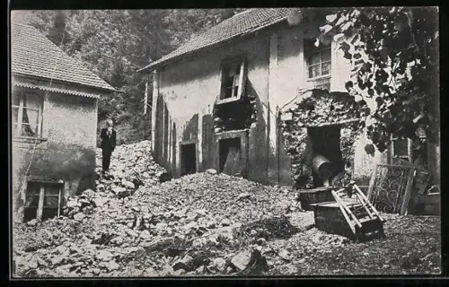 AK La Chaux de Fonds, Les Graviers, Catastrophe du Dimanche 19 Juin 1917