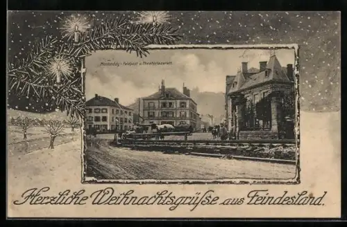 AK Montmédy, Feldpost- und Theaterlazarett