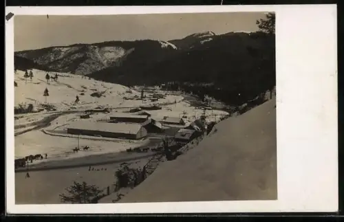 AK Szybeny, Ortsansicht im Winter