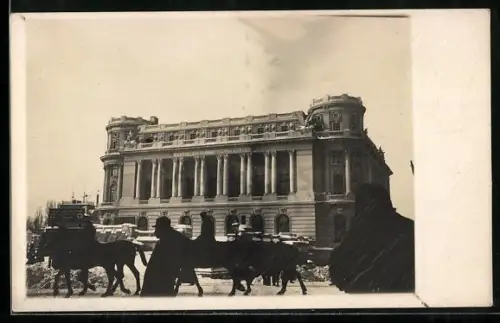 Foto-AK Bukarest, Rumänisches Offizierskasino 1917, 1. Reservespital