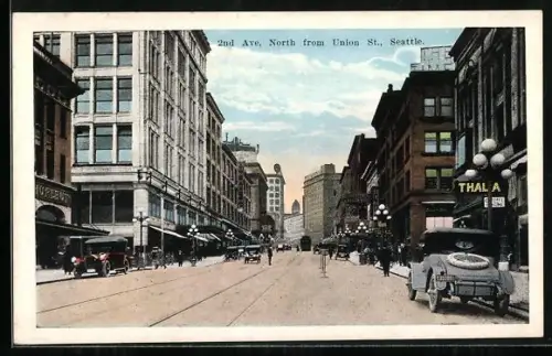 AK Seattle, WA, 2nd Avenue North from Union Street