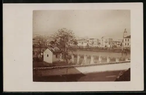 Foto-AK Skopje, Partie am Eleonorenufer 1916