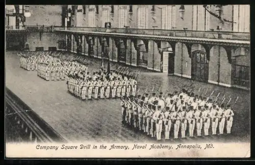 AK Annapolis, MD, Company Square Drill in the Armory, Naval Academy