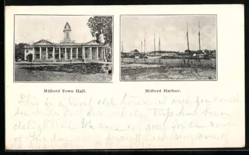 AK Milford, CT, Town Hall and Harbor