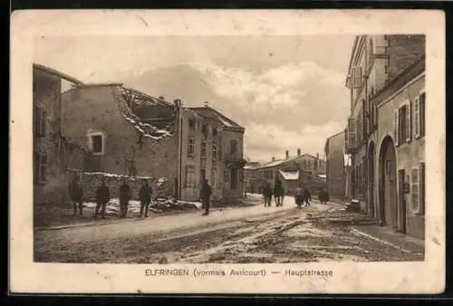 AK Elfringen, Partie in der Hauptstrasse