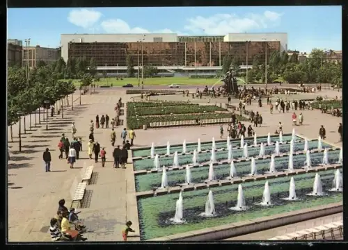 AK Berlin, Palast der Republik mit Wasserspielen