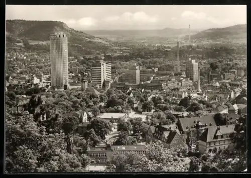 AK Jena, Blick vom Landgraf mit Turm
