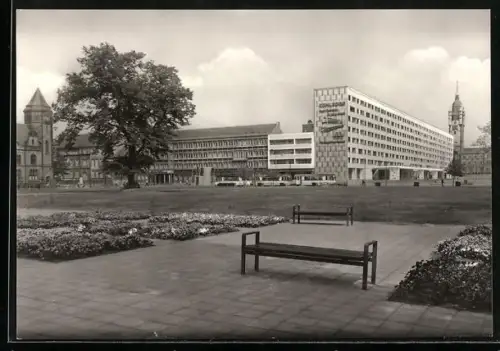 AK Dessau, Blick zur Wilhelm-Pieck-Strasse (Scheibe Nord)