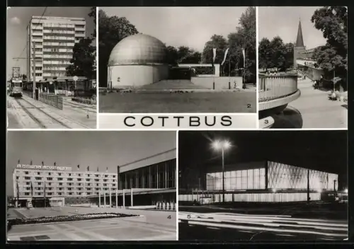 AK Cottbus, Zentrum, Raumflugplanetarium, HO-Gaststätte Am Stadttor