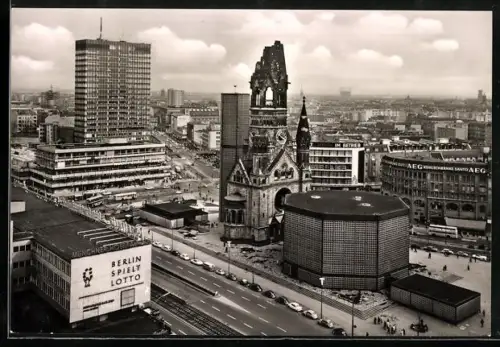 AK Berlin, Europa Center mit Gedächtniskirche