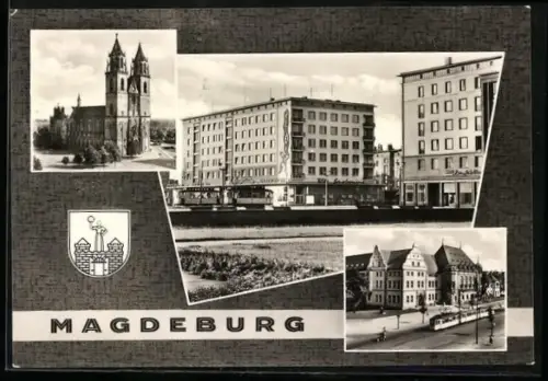 AK Magdeburg, Dom, Karl-Marx-Strasse, Kulturhistorisches Museum