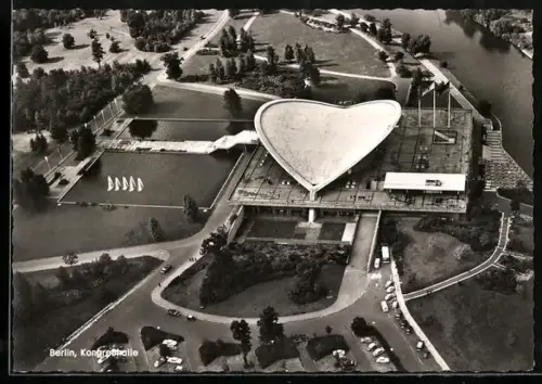AK Berlin, Kongresshalle aus der Luft