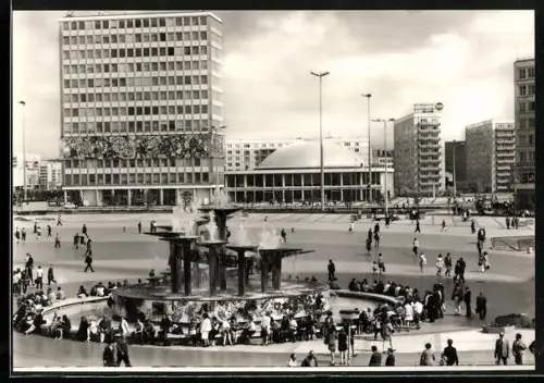 AK Berlin, Alexanderplatz und Haus des Lehrers