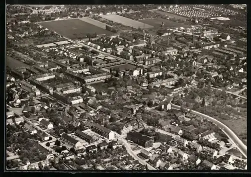 AK Hannover-Badenstedt, Ortsansicht vom Flugzeug aus